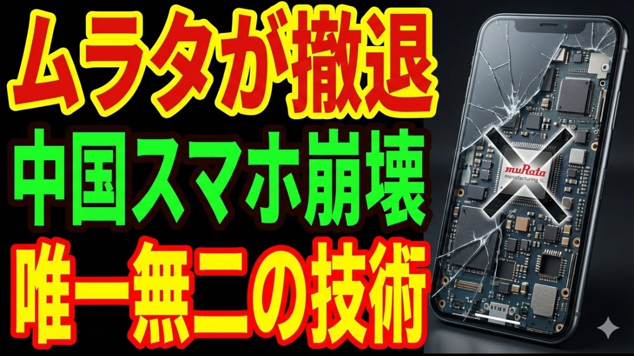 【村田製作所が断つ】中国スマホの心臓部を供給停止！代わりがない理由が凄すぎる…