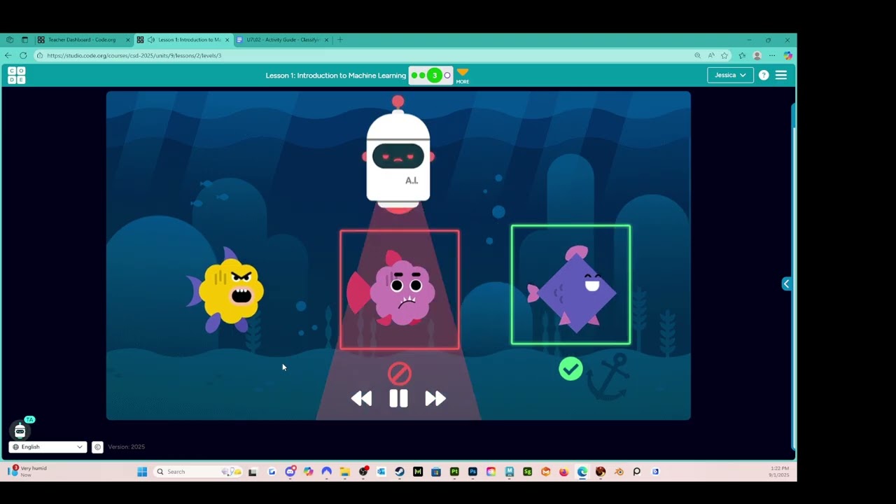 Lesson 1: Introduction to Machine Learning: Level 3 - Code.org - AI and Machine Learning