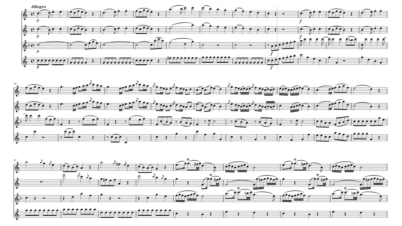 String Quartet No.4 in C major, K.157 – Wolfgang Amadeus Mozart