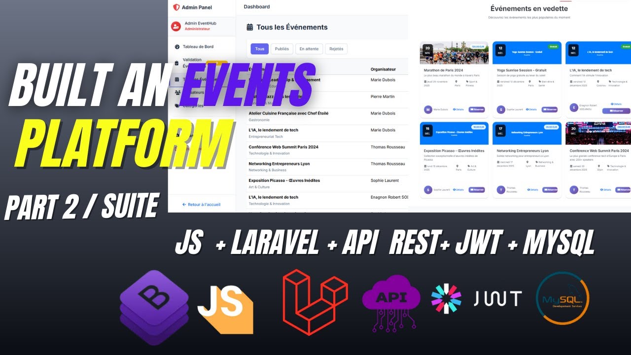 Tutoriel Complet: Créer EventHub avec Laravel, API REST & Javascript Projet Réel | Part 2_2