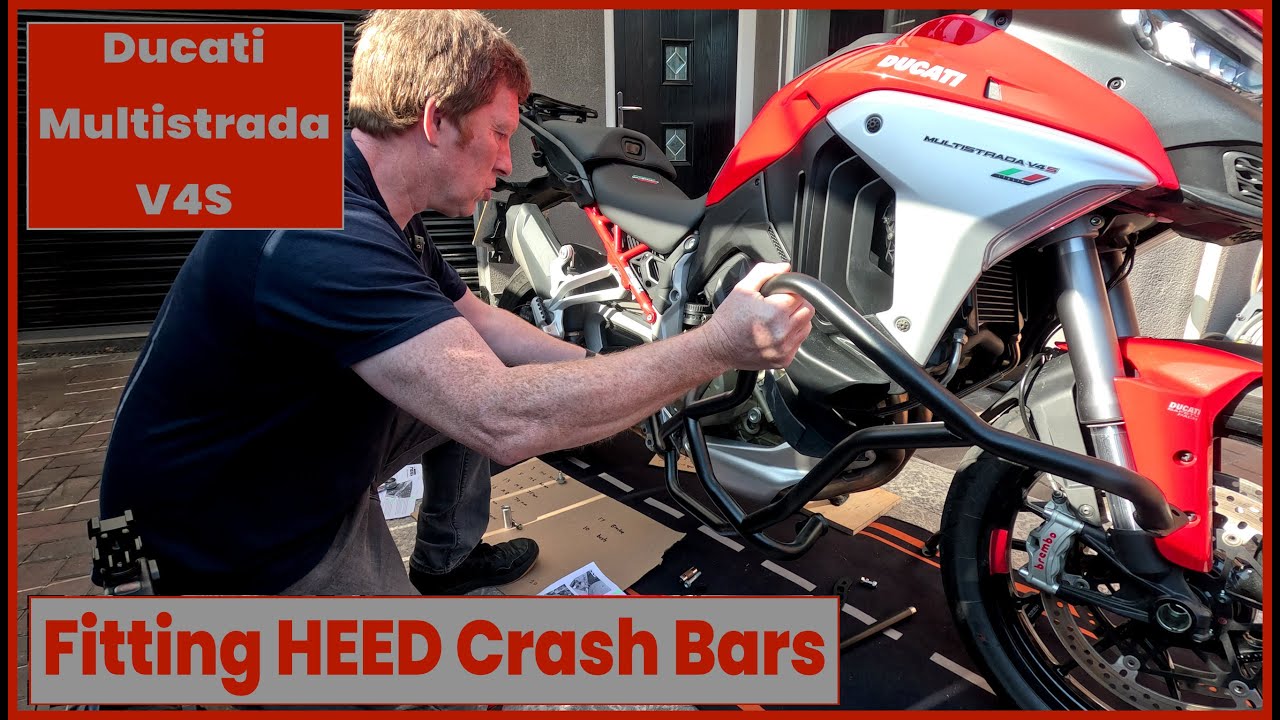 🏍 Fitting full size Heed Crashbars to a Ducati Multistrada V4 - V4S
