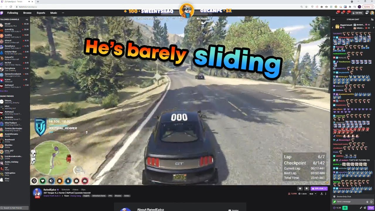 Koil's take on AJ's mustang driving | GTA V RP NoPixel 3.0