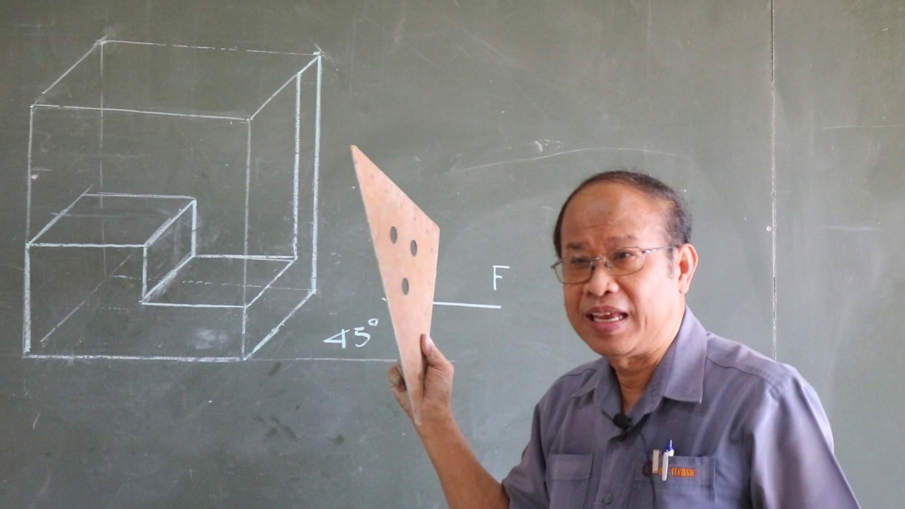 3D Oblique, การเขียนภาพสามมิติแบบออบบลิค, วิชาเขียนแบบเทคนิค EP.7