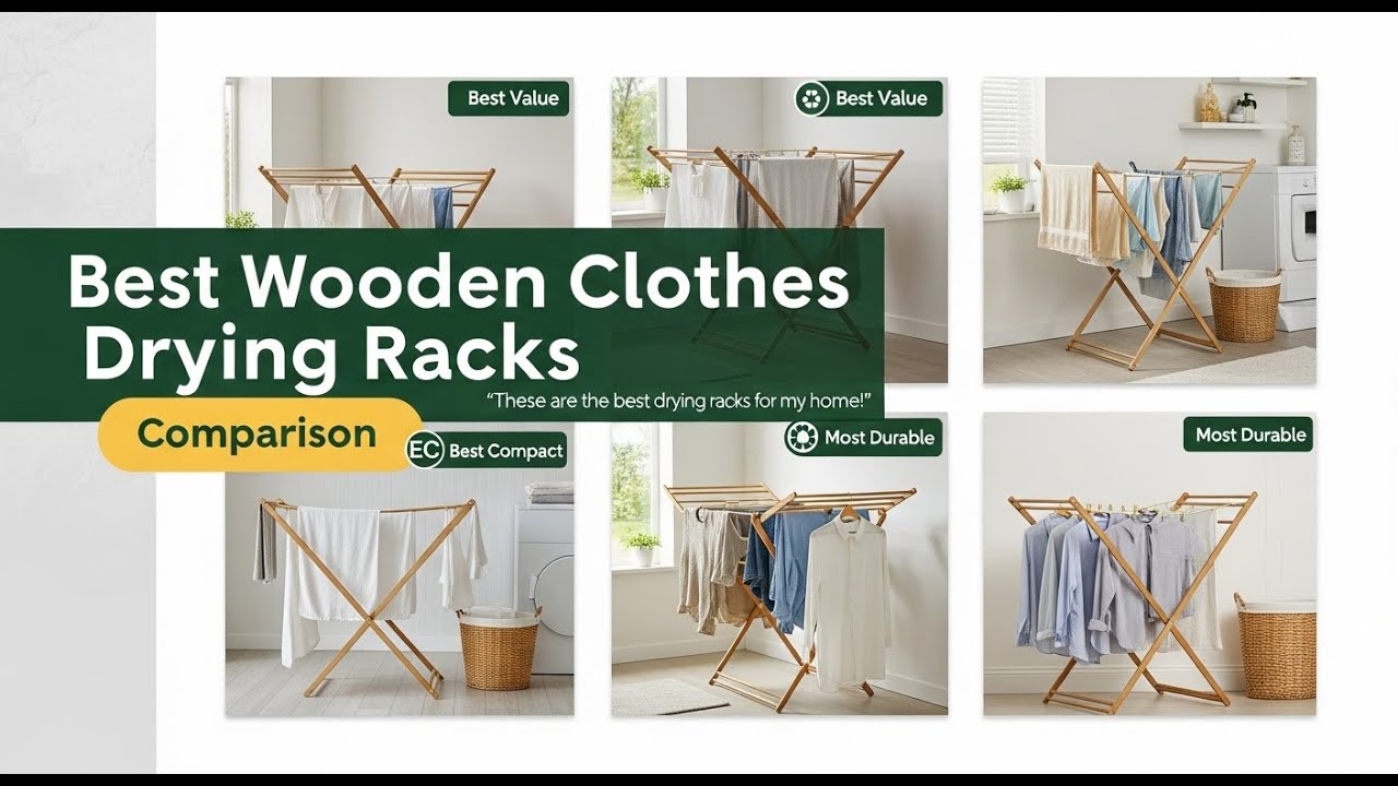 TOP 5 Best Wooden Clothes Drying Racks Comparison 2026 | Wooden Clothes Drying Racks—Full Comparison