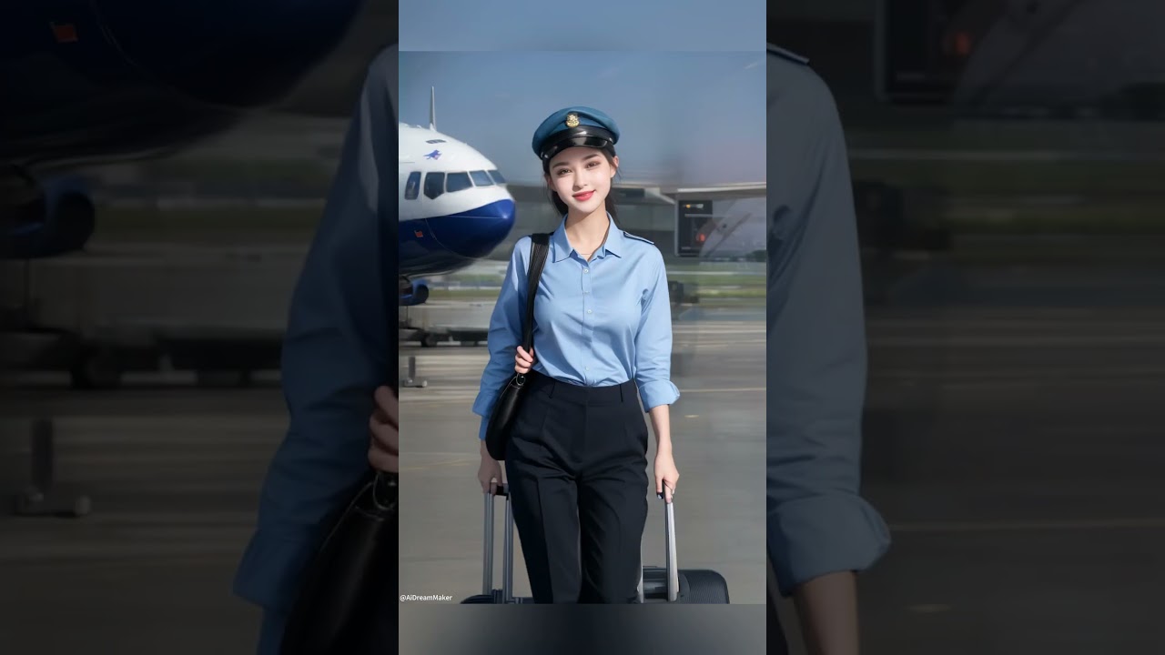 Captain of the Skies: The Life of a Female Pilot  #captain #pilot #life #girl #ai