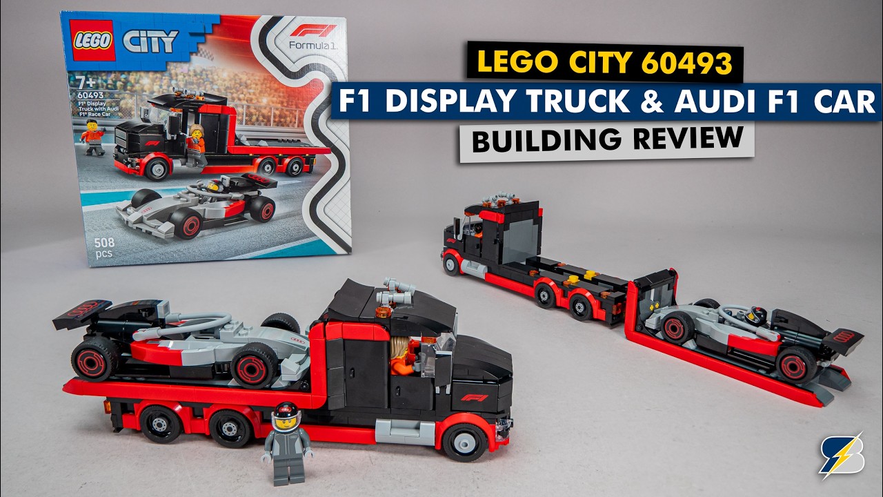 LEGO City 60493 F1 Display Truck with Audi F1 Race Car Detailed Building Review