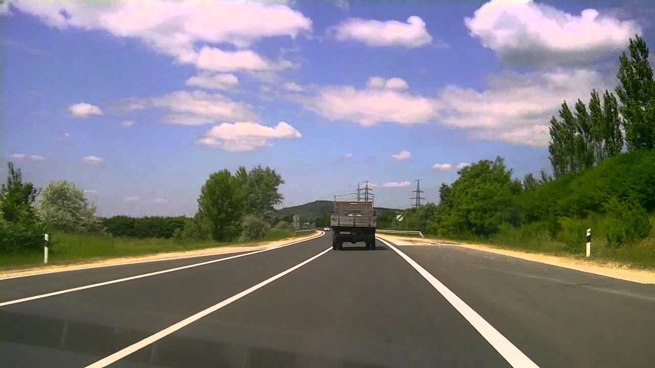 M2 northbound + road #12 to Nagymaros