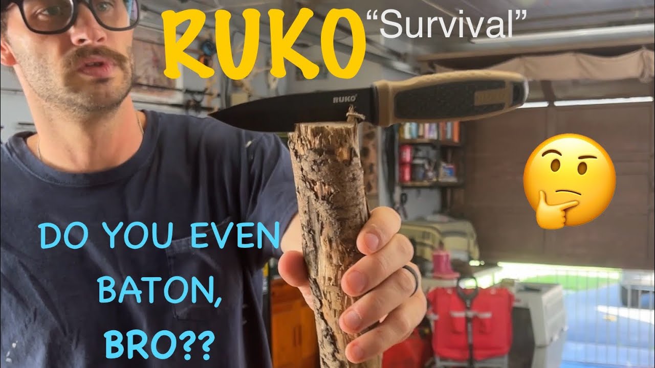 Testing a $15 Tractor Supply survival knife | 420 steel | BATON | CHOP | SLICE | Not Bad!