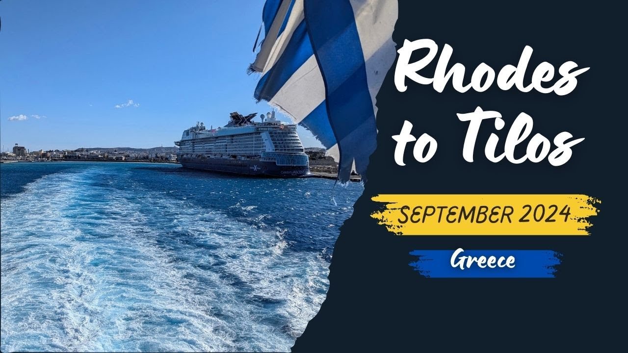Rhodes to Tilos, Greece - 30 September 2024. 4K HDR