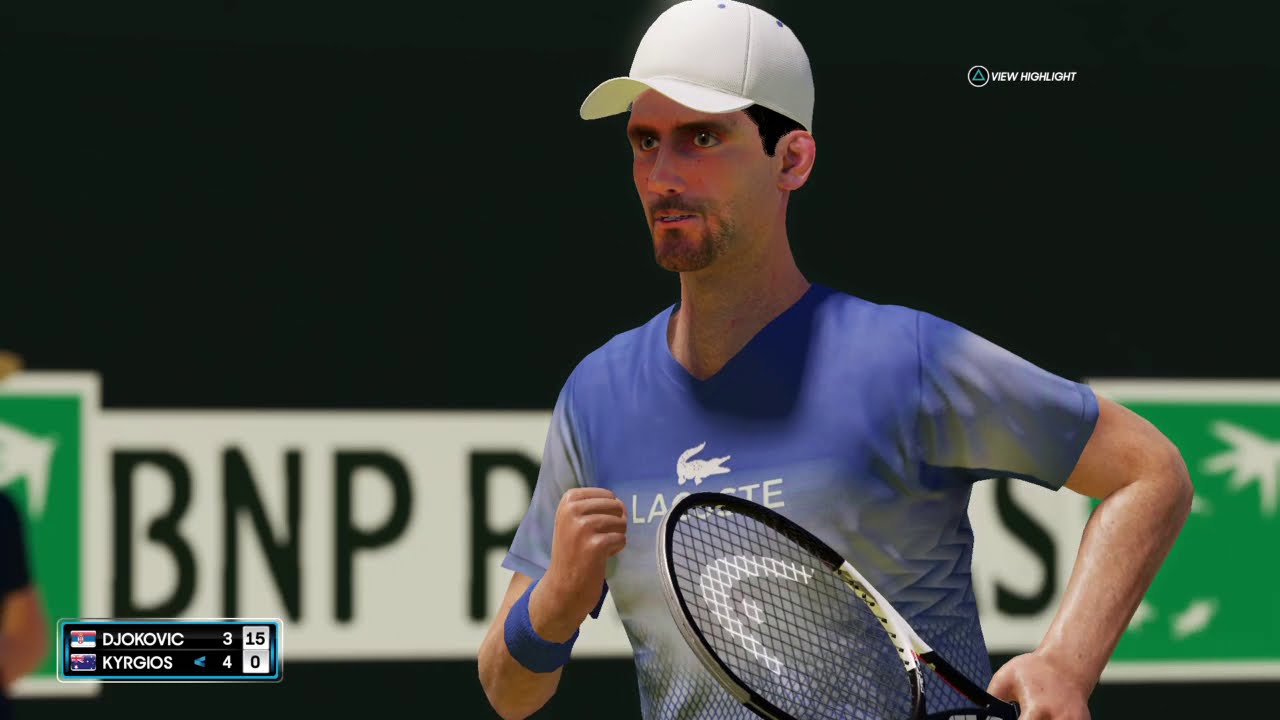 Novak Djokovic vs. Nick Kyrgios - AO Tennis 2 (CUSTOM Djokovic Playface creation)