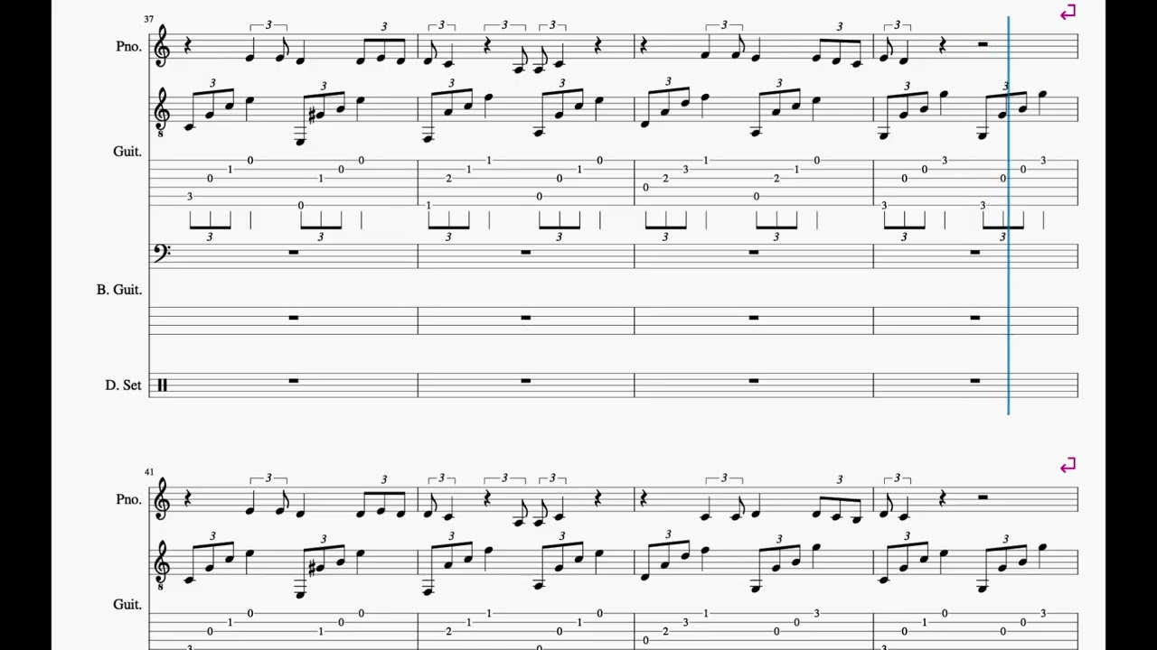 「タイトル未定」20210427｜作曲：うっちー｜BAND SCORE｜ワンコーラス案｜ギターとメロディーのみ