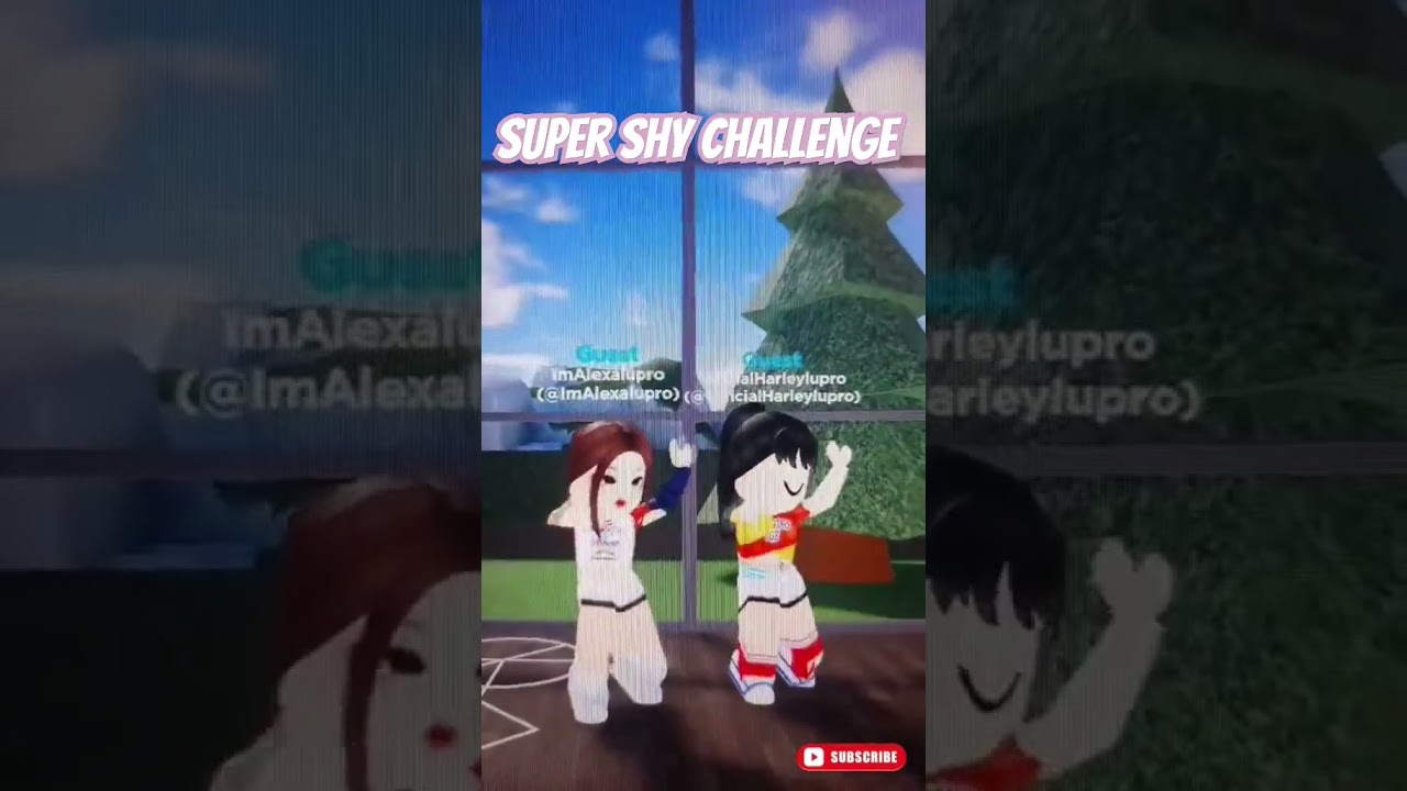 Super shy challenge with Alexa and Harley 🐥🐻‍❄️ 