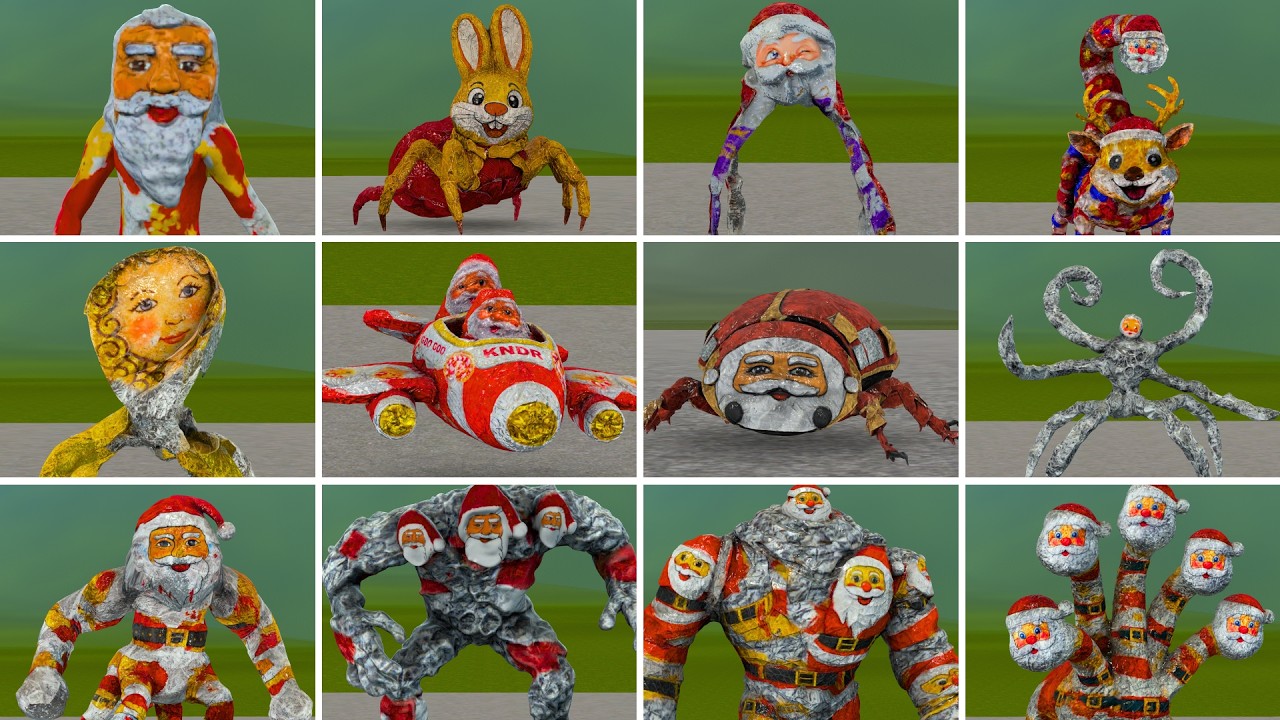 Who Is The Strongest Among All Goo Goo GaGa Santa Memes Family in Garry's Mod