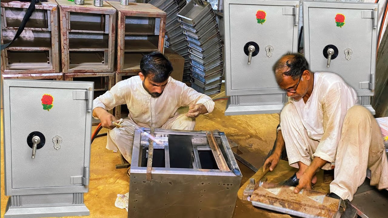 Hardworking Father and Son Making Gold Jewelry Safe Locker | How Security Locker are Made