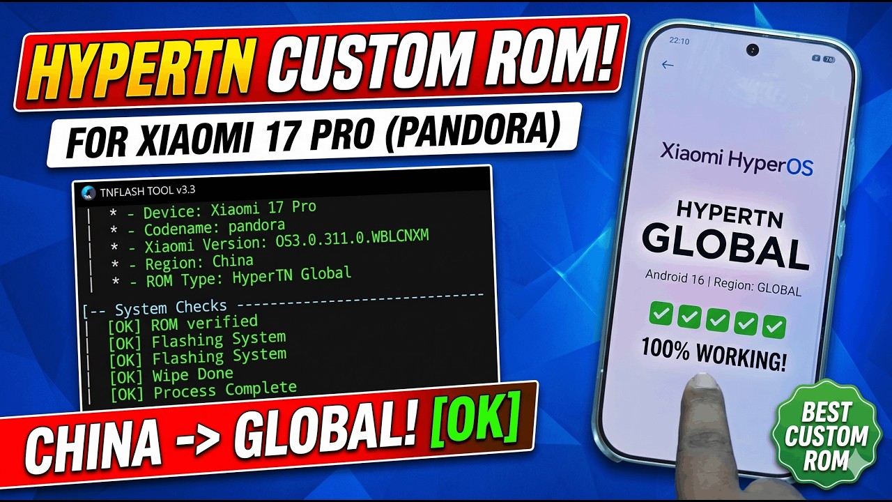 Xiaomi 17 Pro Custom Rom Install/China To Global All Language Support Rom Xiaomi 17 Pro HyperTN Rom