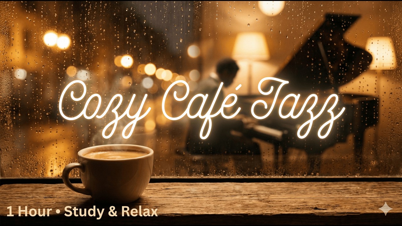Cozy Coffee Shop Ambience (Jazz & Rain)