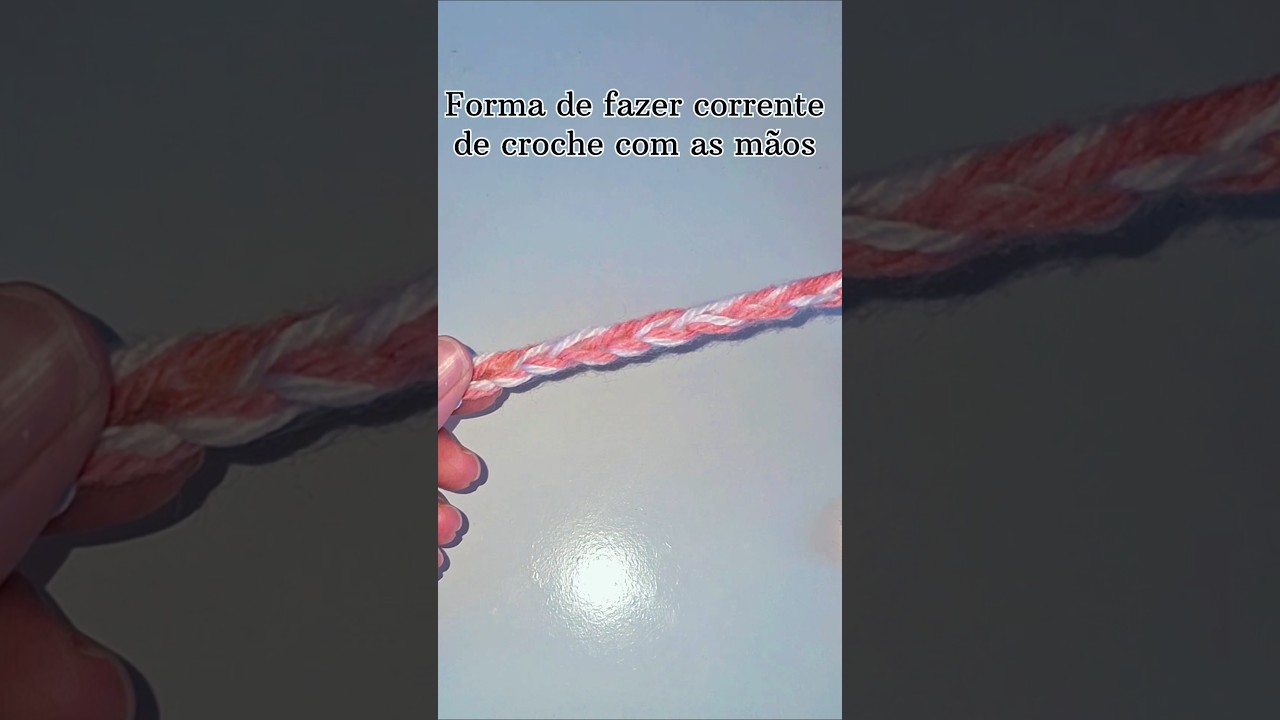 Forma de fazer corrente de croch&ecirc; com as m&atilde;os #crochet #croche #knitting #tutorialdecroch&ecirc;#handmade
