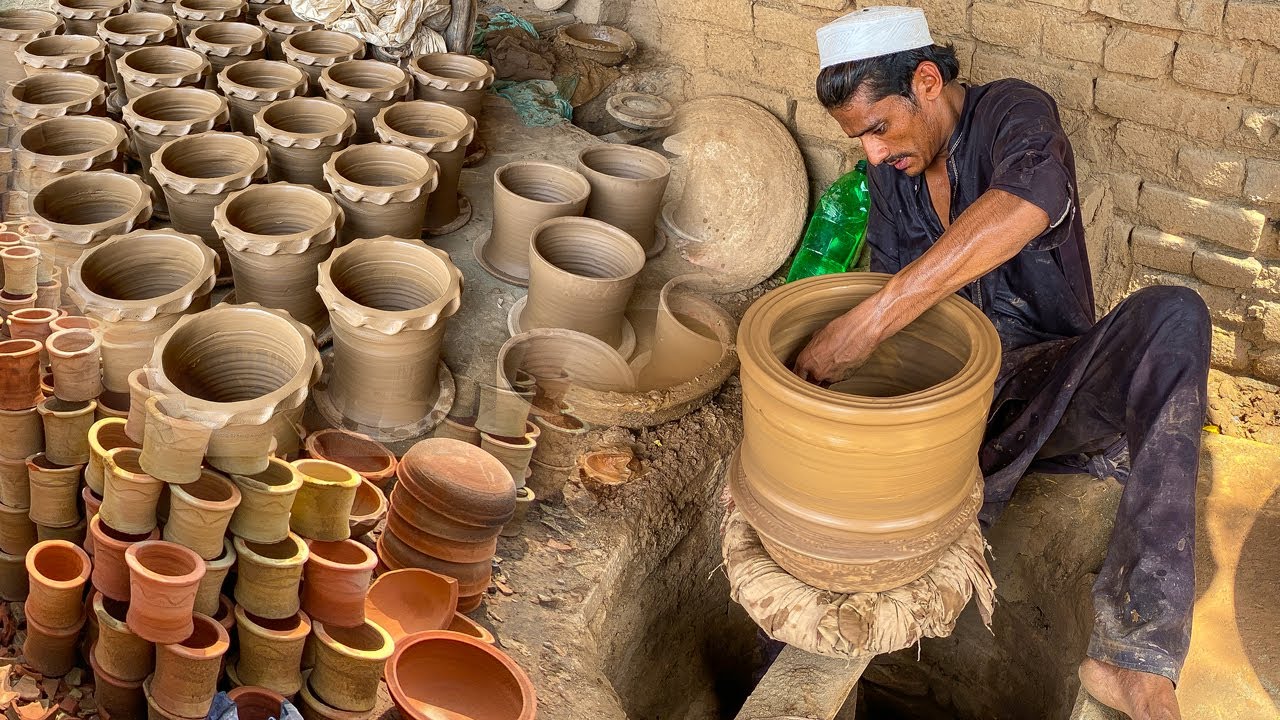 Amazing Process of Making Clay Pottery | Art Potter Making Roman Style Prehistoric Pottery