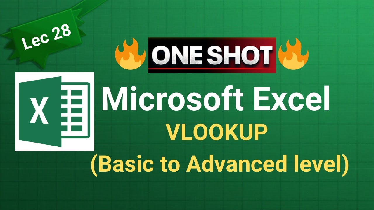 MS Excel Lecture 28 | VLOOKUP One Shot (Basic to Advanced) | Excel Hindi 2026 Tutorial