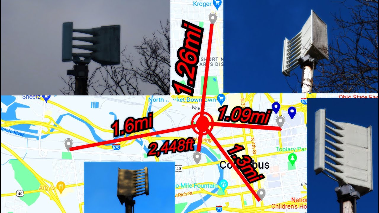Tornado Siren Test Ambience - Downtown Columbus, OH