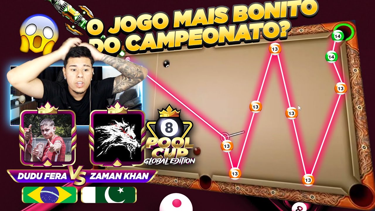 QUE ATROPELO FOI ESSE 😱 DUDU FERA x ZAMAN KHAN - POOL CUP 8 BALL POOL