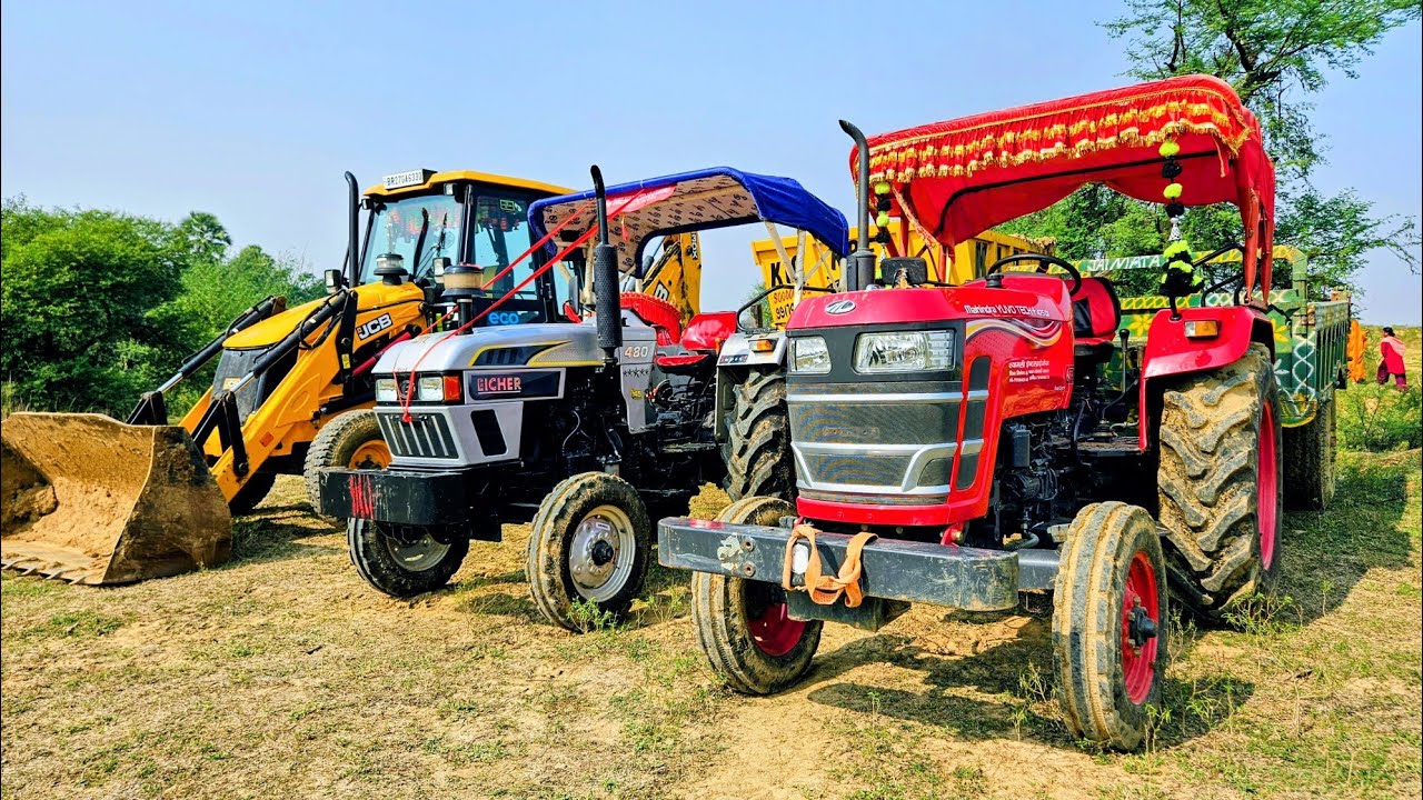Mahindra 475 Di Tractor Stuck in Mud | Jcb Loading Mud Tata Truck and Tractor | Jcb Video