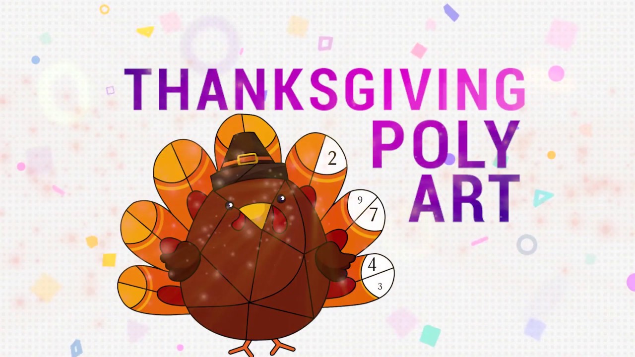 Thanks Giving Poly Art Coloring Puzzle - No.Poly Relaxing Drawing Book