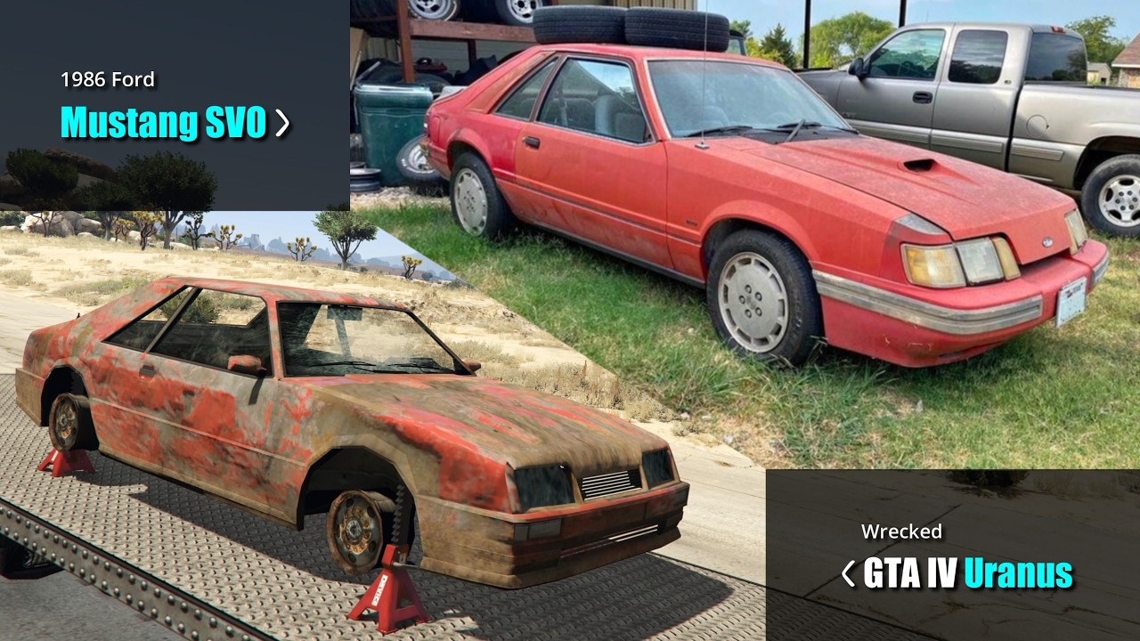 GTA V Car wrecks vs Real Life Cars | Also their Restored versions