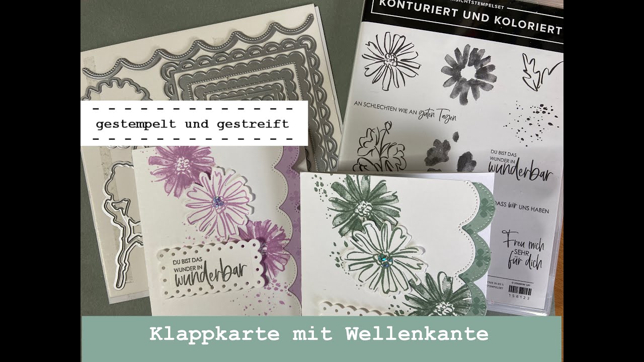 Klappkarte mit Wellenkante | Neue Trendfarben von Stampin Up | In Color Musterpaket