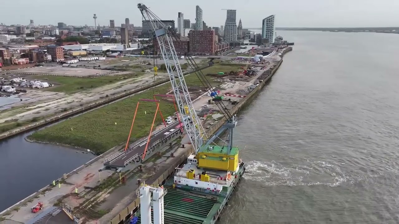 IoM Liverpool Ferry Terminal October 2023 Update Linkspan Installation