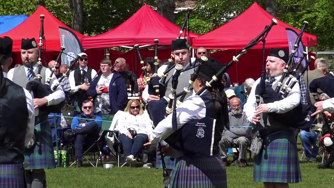 1st for Deeside Caledonia Pipe Band competing at Grade 3 during 2019 North of Scotland Championship