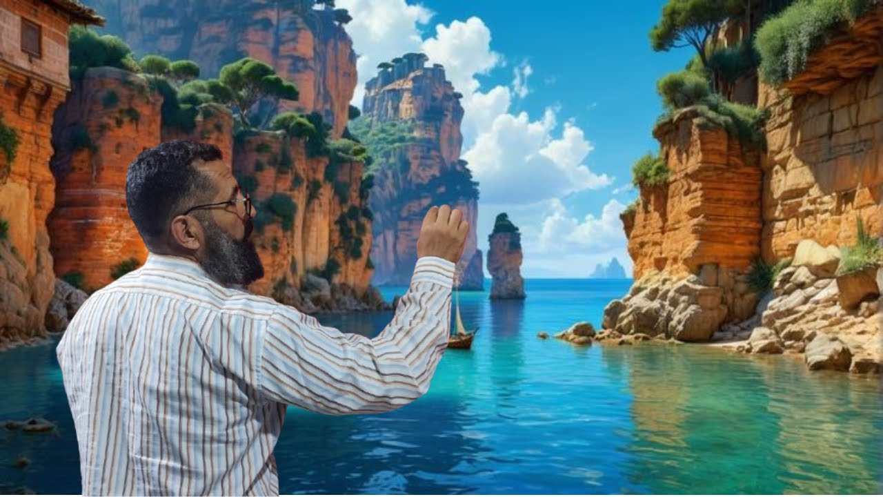 افضل فكرة لرسم الجبال بالطريقة احترافية بالفرشاة والوان الاكريليك في اليوتيوب