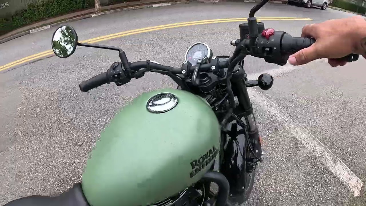 Royal Enfield Meteor 350 com Cano esportivo e acessórios. #harleydavidson #royalenfield #brasil #god