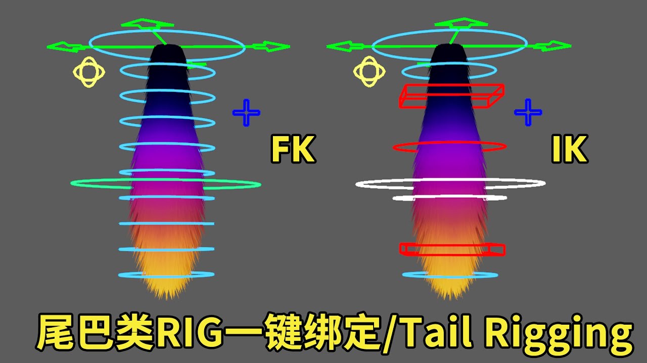 Maya一键绑定尾巴教程 | Maya Auto Tail Rig Step-by-Step