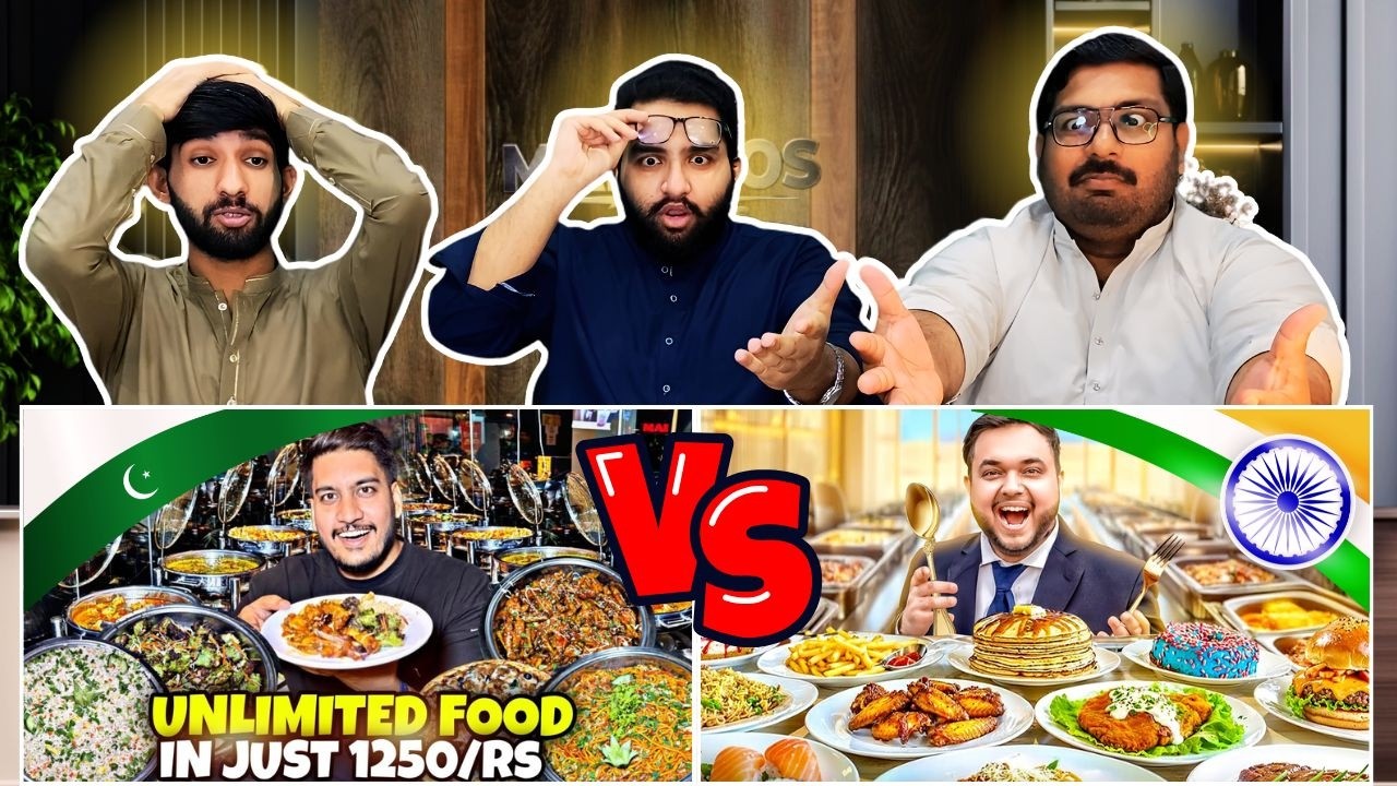 Pak vs Ind Budget Buffet Price Comparison | सस्ता Buffet कौन? | Pakistani Reaction 🔥