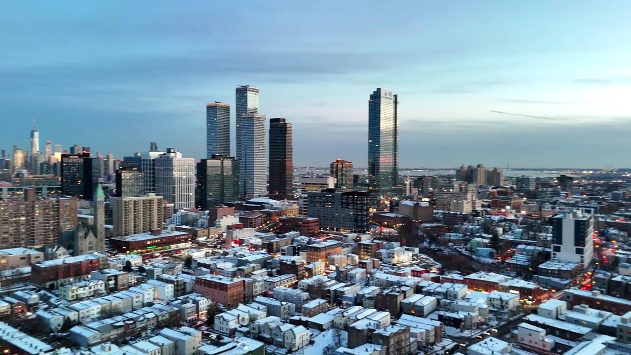 FIRST DJI FLIP DRONE FLIGHT! | Sunset Over Journal Square, Jersey City 🌇 NYC Skyline Aerials 🚁