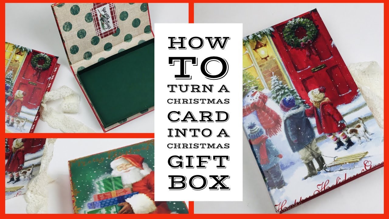 🎄Use DOLLAR TREE Greeting Cards To Make CHRISTMAS GIFT BOXES🎄[Great For Those Secret Santa Gifts]