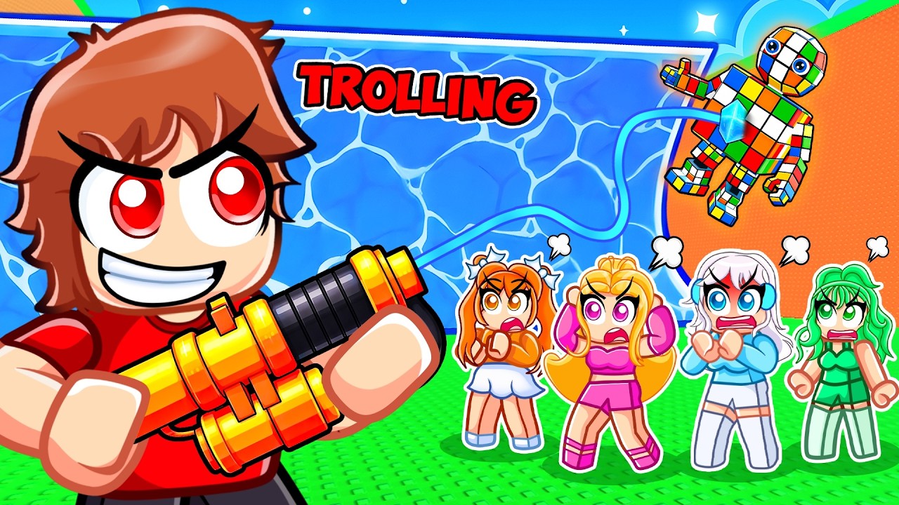 Using New HARPOON Gun To Troll My Friends In Escape Tsunami For Brainrots...