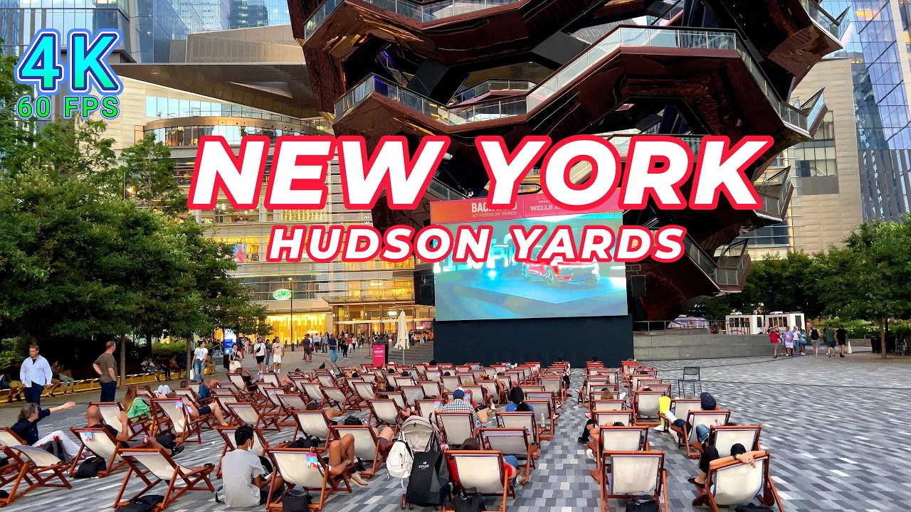 New York Hudson Yards Sunset Walk 4K
