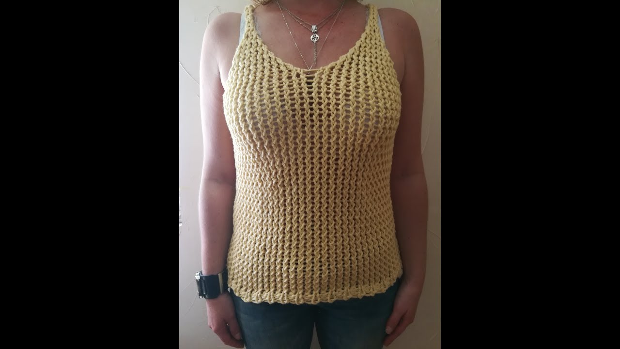 tuto tricotin le débardeur top en coton