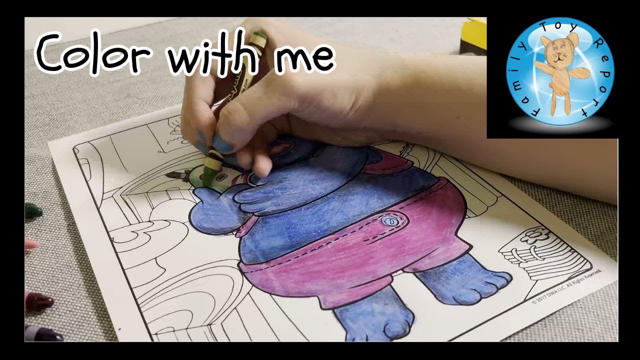 Color with me Biggie and Mr. Dinkles Crayola Trolls