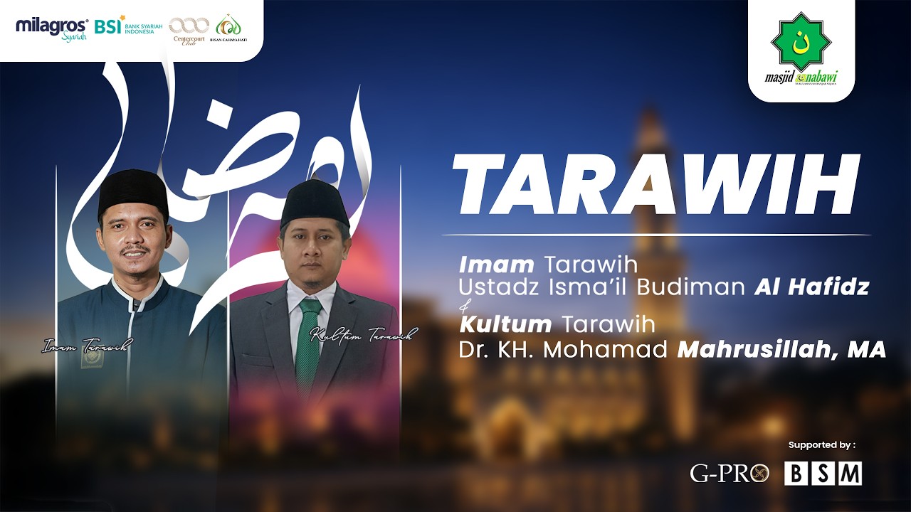 🔴LIVE - SHOLAT TARAWIH MASJID AN-NABAWI 1447H #06 || Ustadz Ismail Budiman