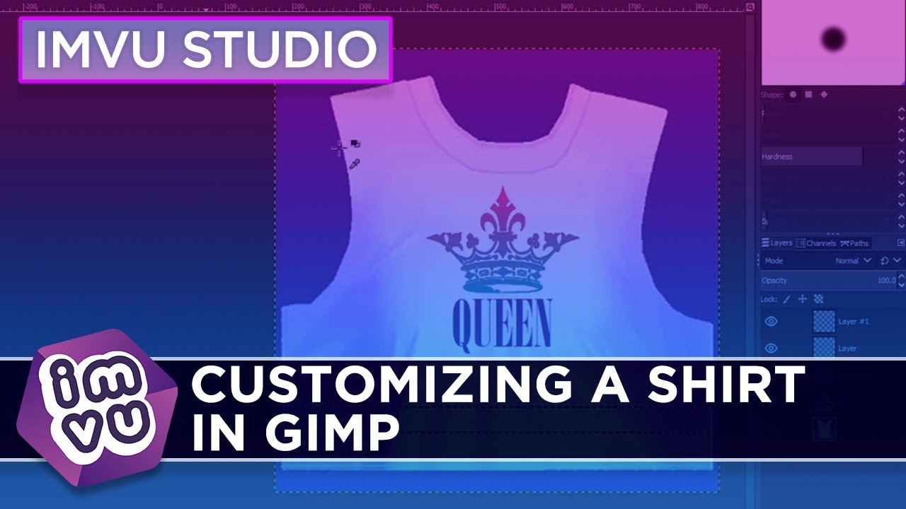 IMVU Studio - Customizing a Shirt in GIMP