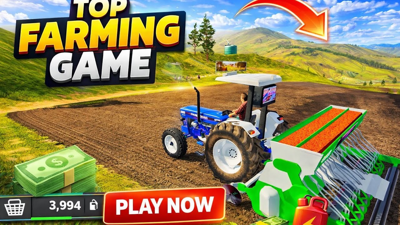 🔥 TOP FARMING GAME | Real Tractor Farming Gameplay 🚜🌾