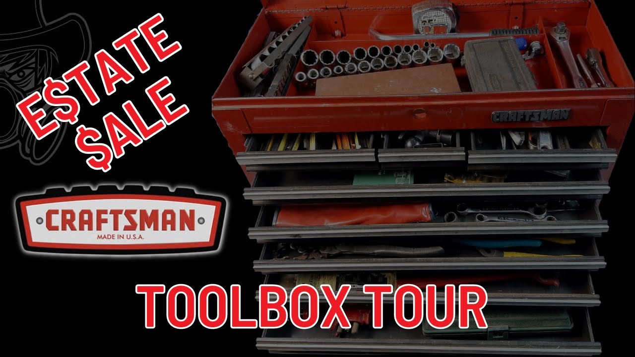 Estate Sale Toolbox Tour Tool Haul Vintage Craftsman Snap-on Stanley Mechanics Toolbox Reveal
