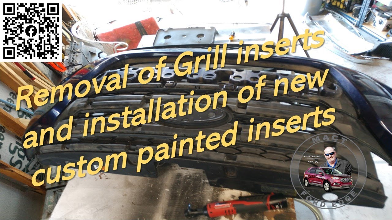 Front Grill insert removal and install of custom painted grill inserts