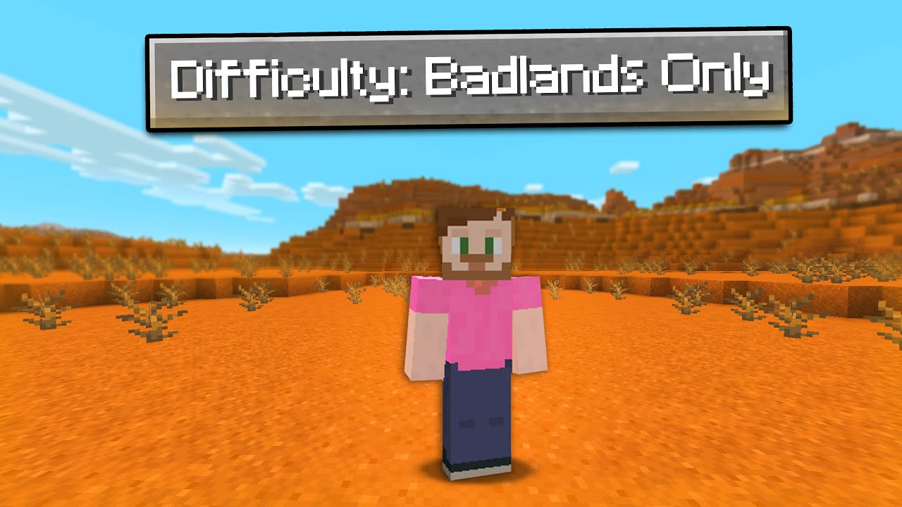 Can You  Beat Minecraft In A Badlands ONLY World?