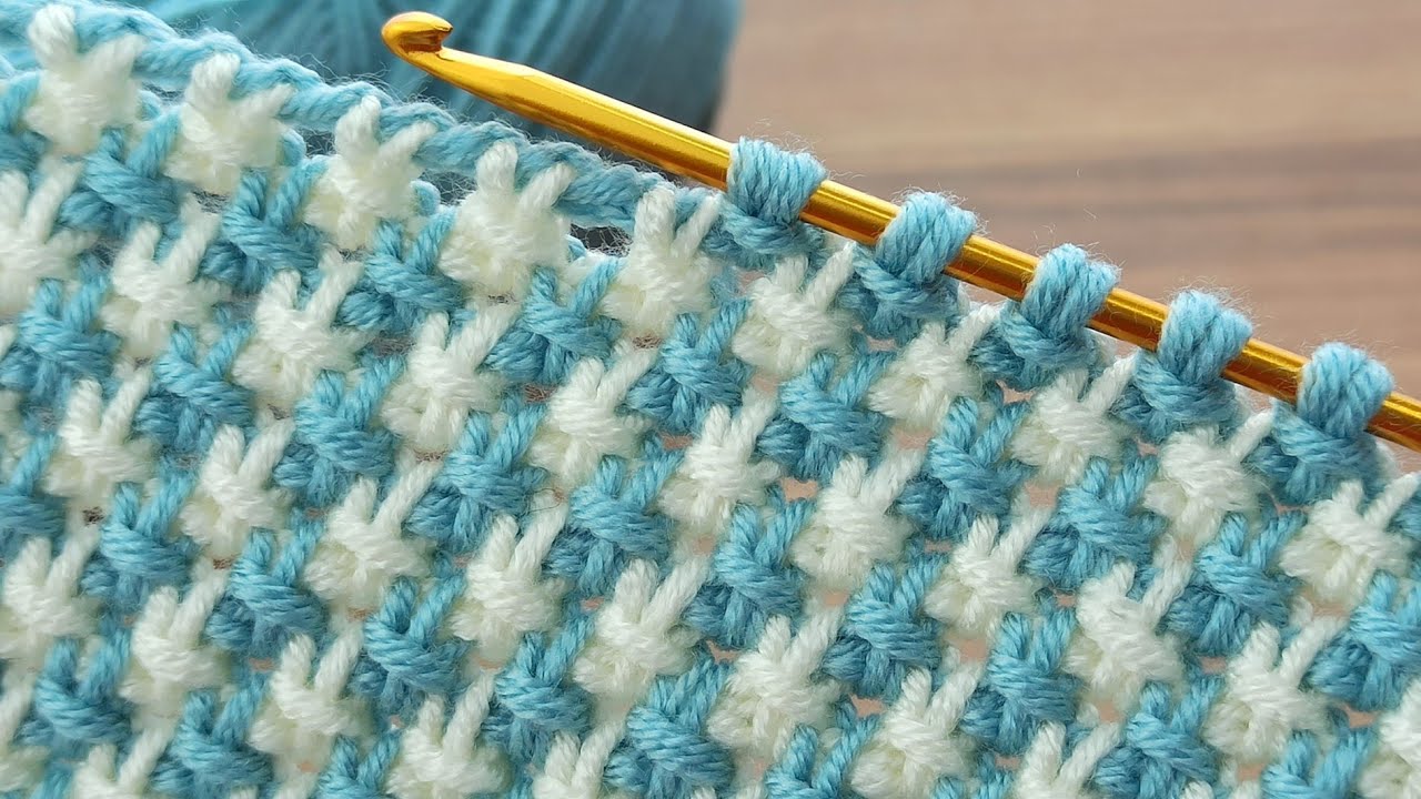 ⚡Wow...!!!!!👌⚡two color * Super Easy Tunisian Crochet Baby Blanket For Beginners online Tutorial *