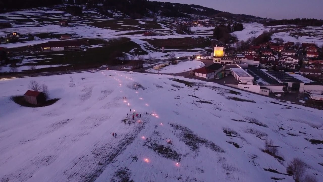 Ortsumfahrung Rettenberg - Visualisierung bei D&auml;mmerung