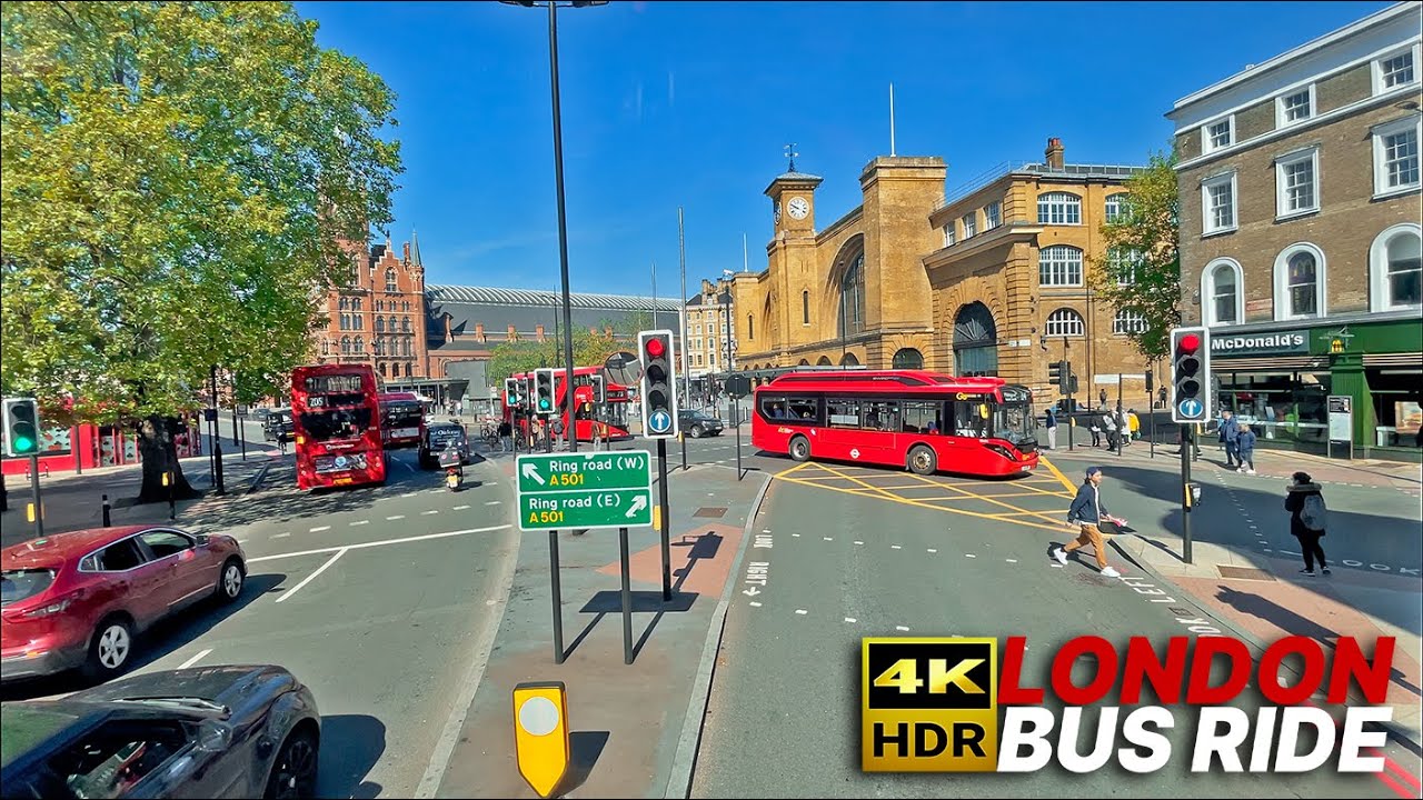 LONDON Bus Ride 🇬🇧 - Route 259 - King's Cross Station to Edmonton - Journey to North London ⤴️